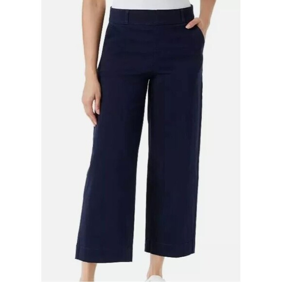 Gloria Vanderbilt Women's Navy Cropped Ponte Pants With Tummy Control Panel XL - Picture 3 of 14